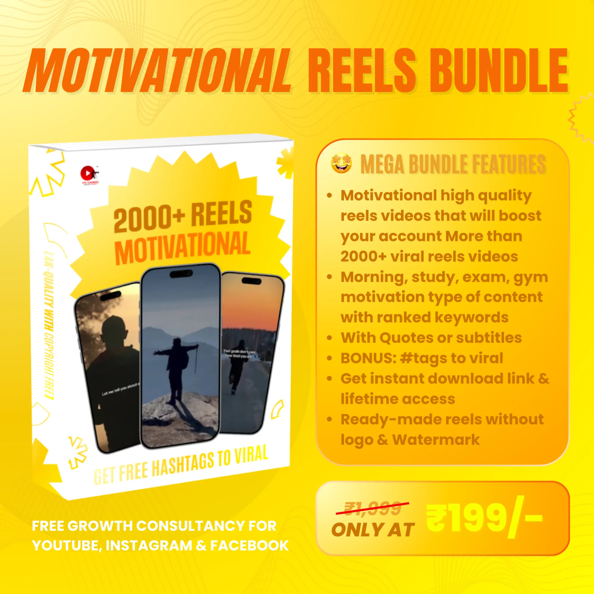Motivational Reels Bundle, Download 2000+ Motivation Videos